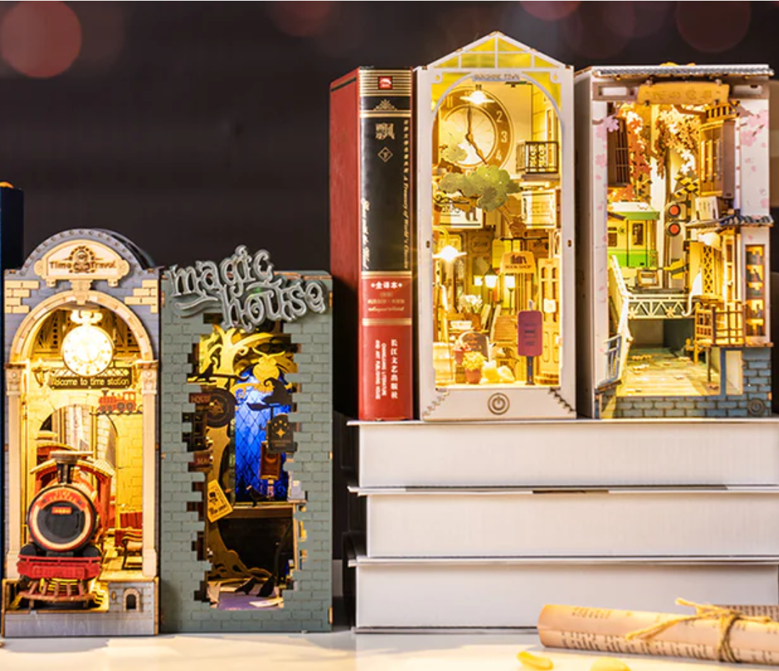Rolife Sakura Densya 3D Wooden DIY Miniature House Book Nook TGB01  (Backorder/ Available in February, 2024)