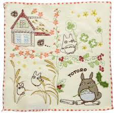MARUSHIN Studio Ghibli My Neighbor Totoro Full Embroidery Mini Towel 'Flowers'