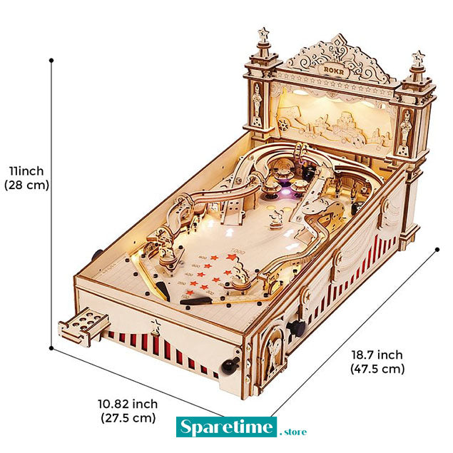 ROKR 3D Pinball Machine 3D Wooden Puzzle