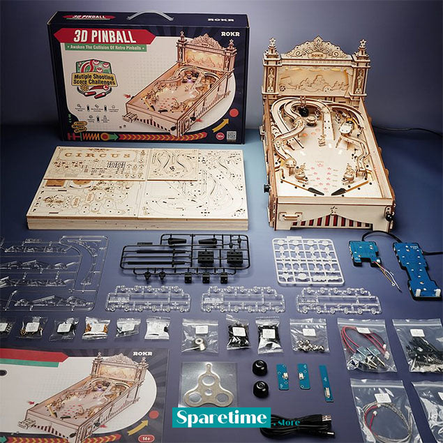 ROKR 3D Pinball Machine 3D Wooden Puzzle