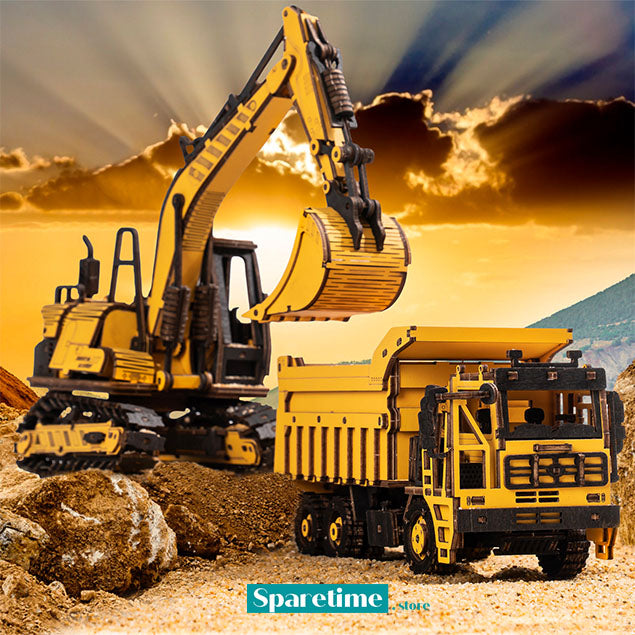 ROKR Engineering Construction Vehicle 3D Wooden Puzzle