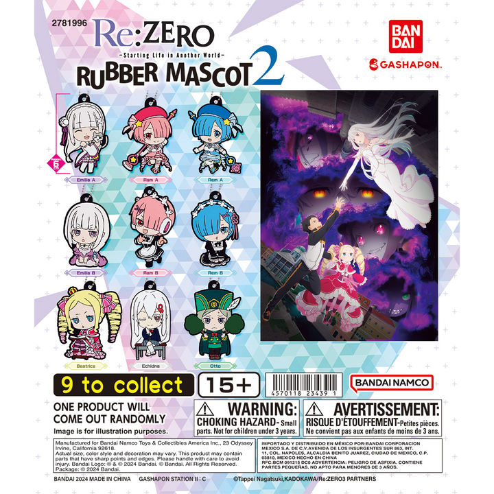 RE:ZERO -STARTIBG LIFE IN ANOTHER WORLD RUBBER MASCOT 2