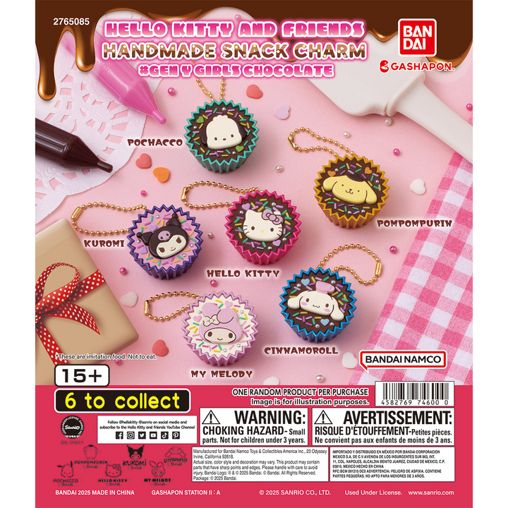 HELLO KITTY AND FRIENDS HANDMADE SNACK CHARM #GEN Y GIRLS' CHOCOLATE