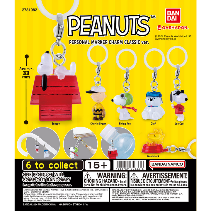 PEANUTS PERSONAL MARKER CHARM CLASSIC VER.