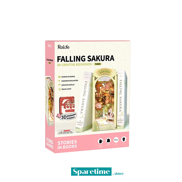 Rolife Falling Sakura DIY Book Nook Shelf Insert TGB05