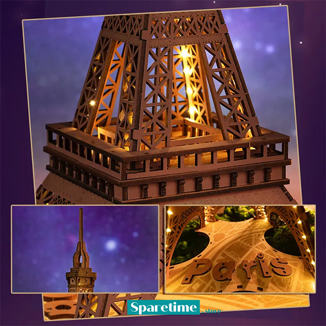 Rolife Night of the Eiffel Tower 3D Wooden Puzzle TGL01