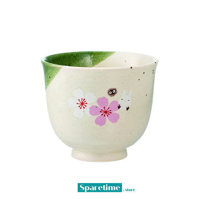 Totoro Traditional Japanese Dish Series - Teacup (Sakura/Cherry Blossom) "My Neighbor Totoro", Skater