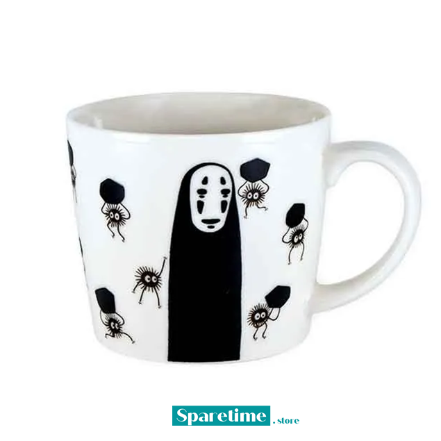 Mysterious Color Changing Teacup Mug with No Face and Soots "Spirited Away", Benelic