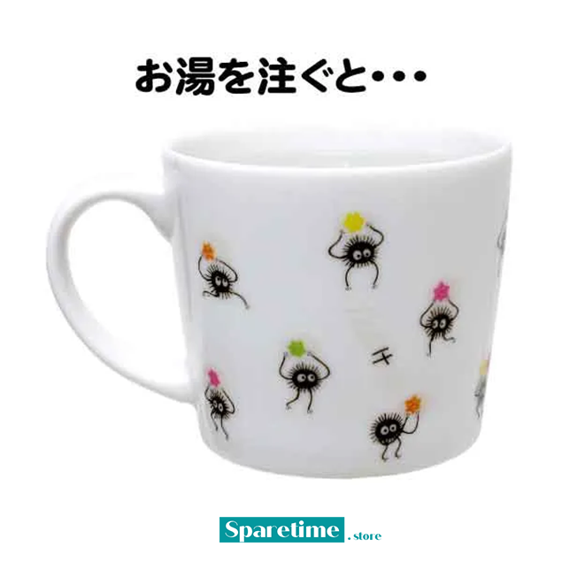 Mysterious Color Changing Teacup Mug with No Face and Soots "Spirited Away", Benelic