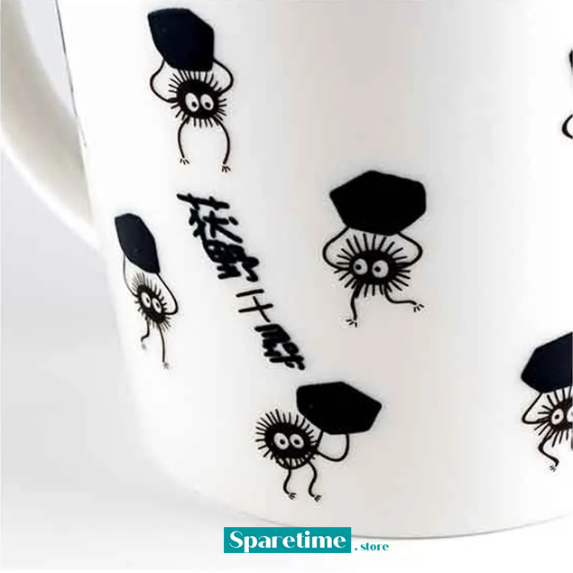 Mysterious Color Changing Teacup Mug with No Face and Soots "Spirited Away", Benelic