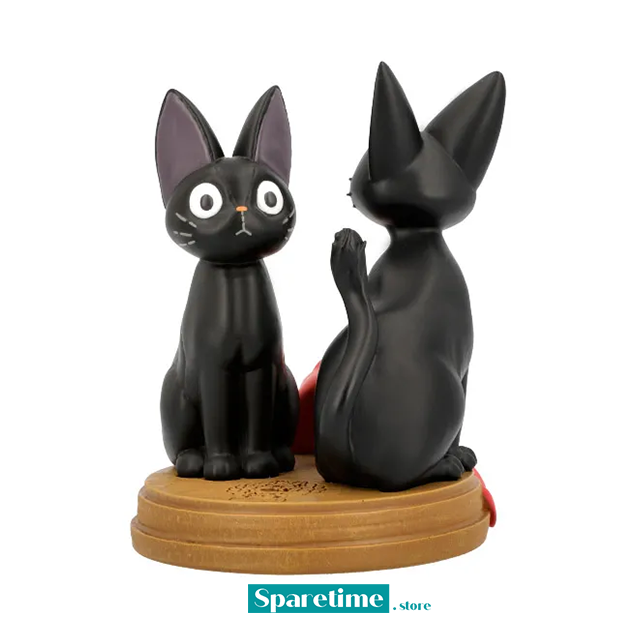 Jiji and Stuffed Plush Jiji Statue Desk Clock "Kiki's Delivery Service", Benelic