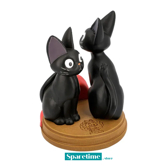 Jiji and Stuffed Plush Jiji Statue Desk Clock "Kiki's Delivery Service", Benelic
