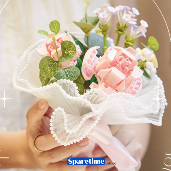 Wekki Flower Bundle Series Building Rose Blocks