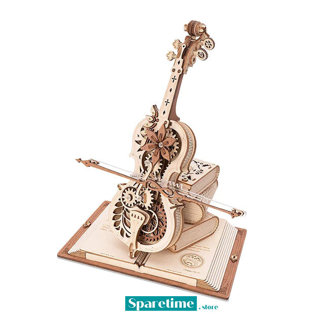 ROKR Magic Cello Mechanical Music Box 3D Wooden Puzzle AMK63