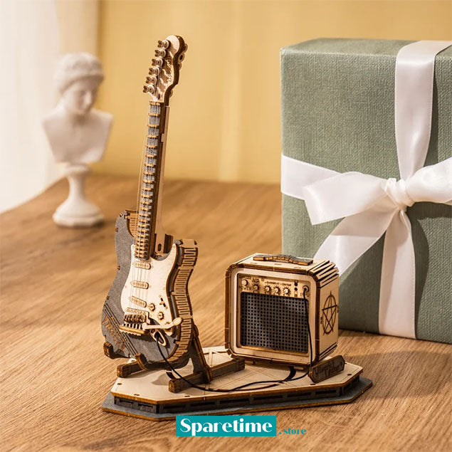 ROKR Electric Guitar Model 3D Wooden Puzzle