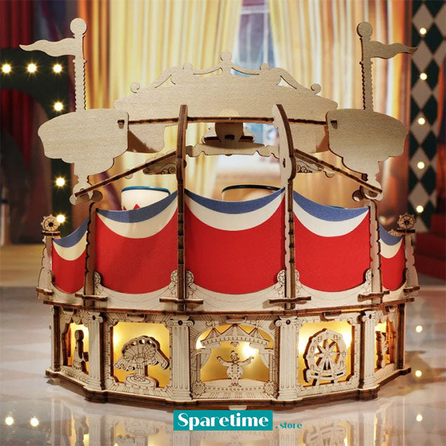 ROKR Tilt-A-Whirl DIY Music Box 3D Wooden Puzzle