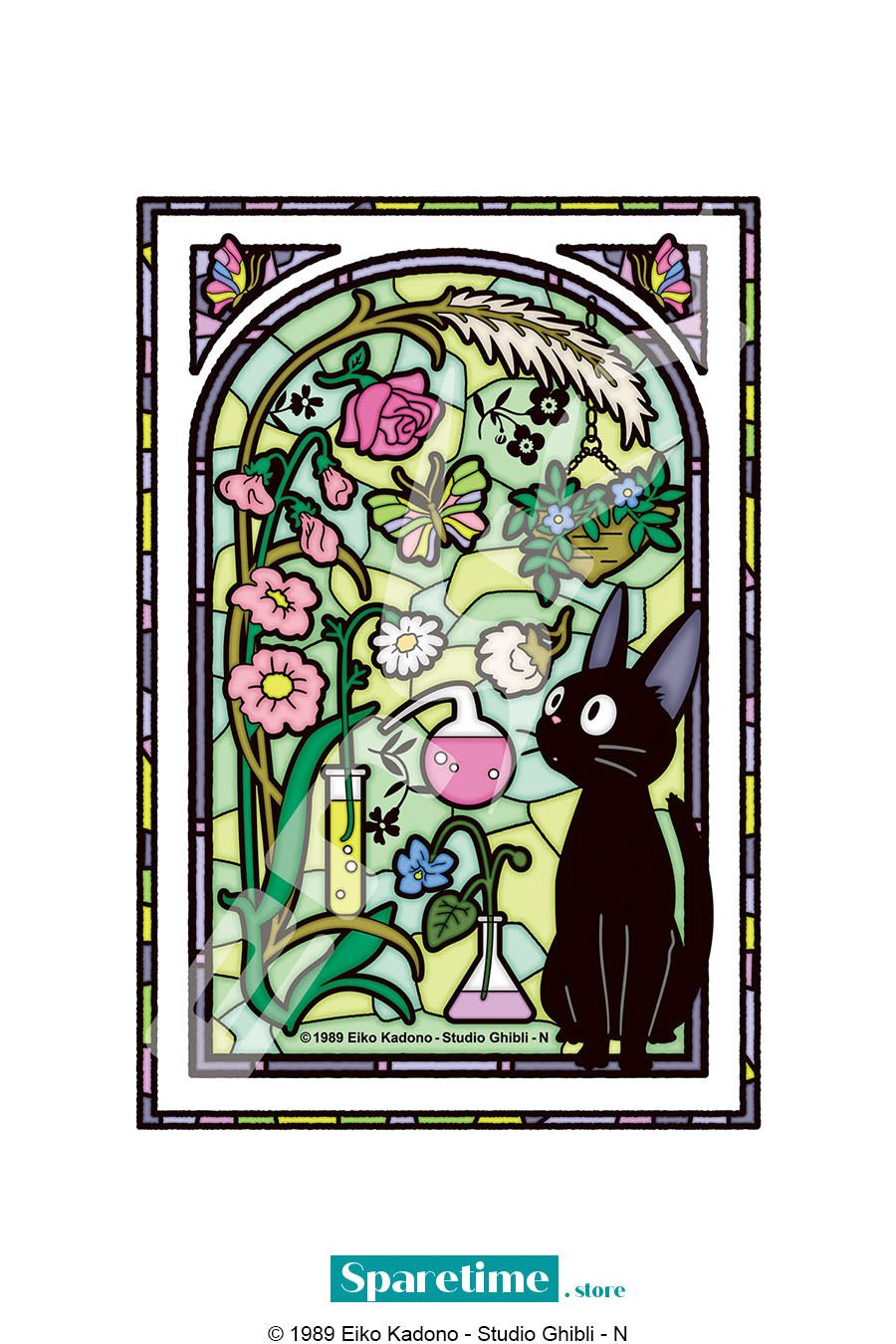 Jiji in the Koriko Sun Room "Kiki's Delivery Service", Ensky Petite Artcrystal Puzzle 126-AC65