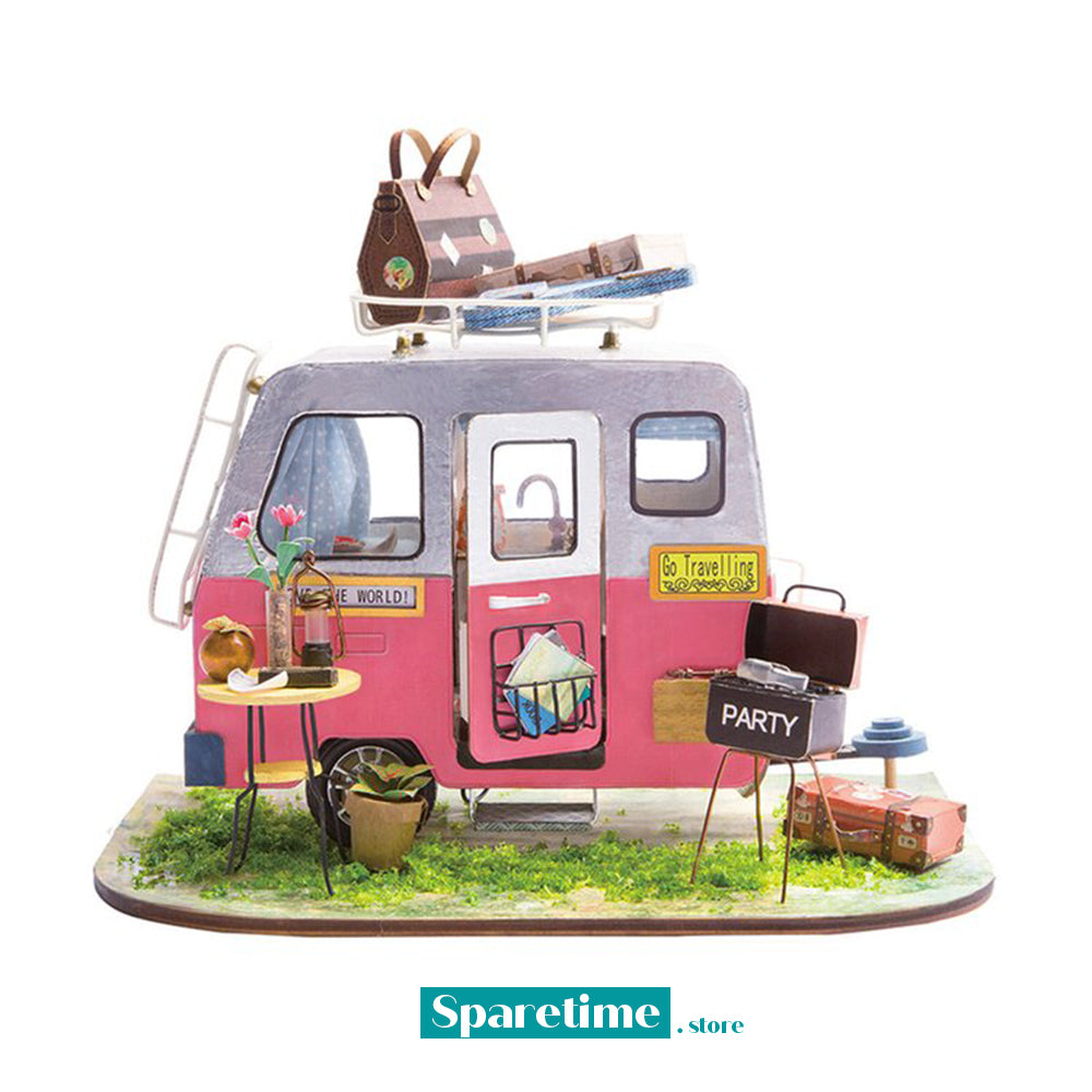 Happy Camper DIY Miniature Camping Car Dollhouse Kit 1:20 DGM04