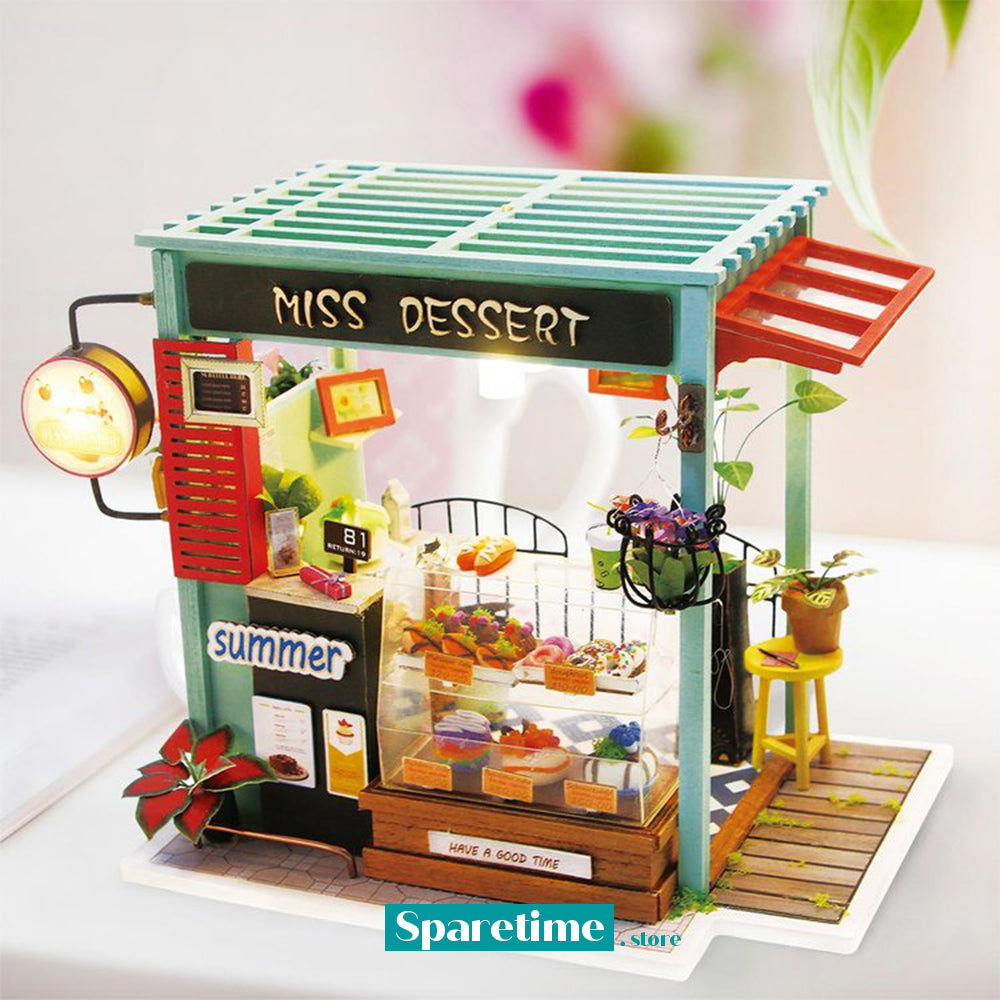 Rolife Dessert Shop Sweets Station Miniature Dollhouse DGM06
