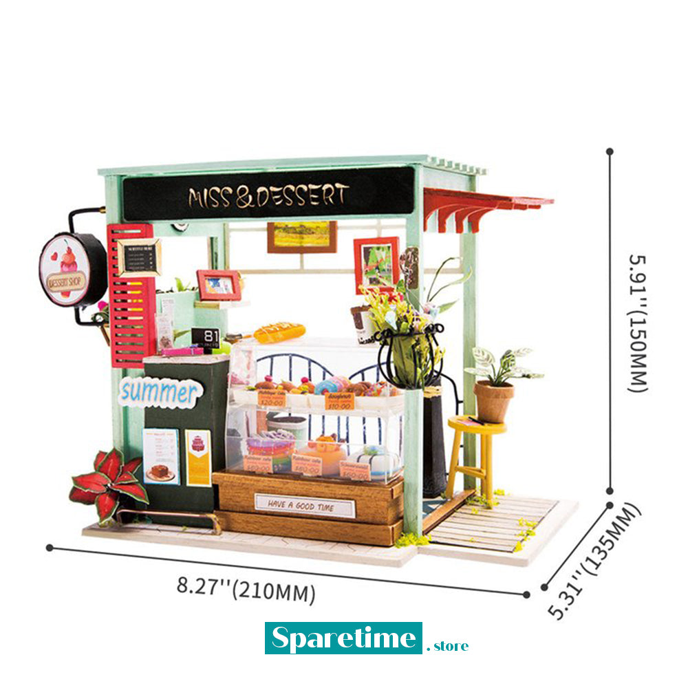 Rolife Dessert Shop Sweets Station Miniature Dollhouse DGM06
