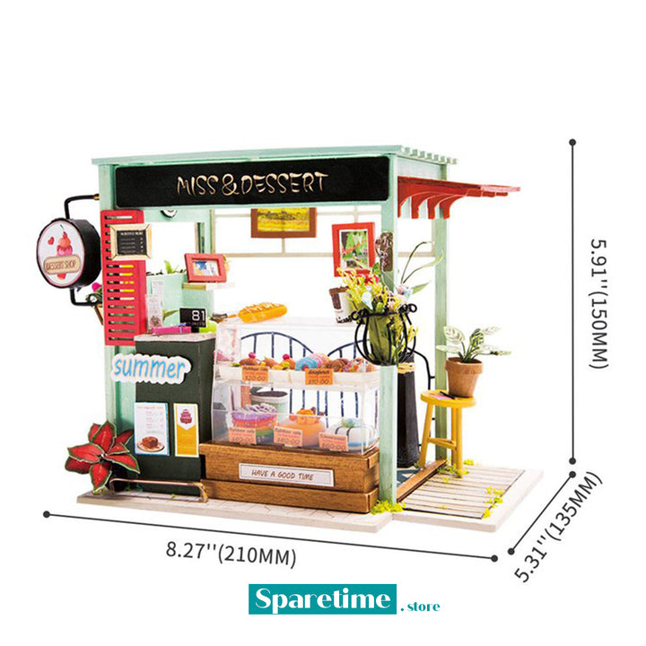 Rolife Dessert Shop Sweets Station Miniature Dollhouse DGM06
