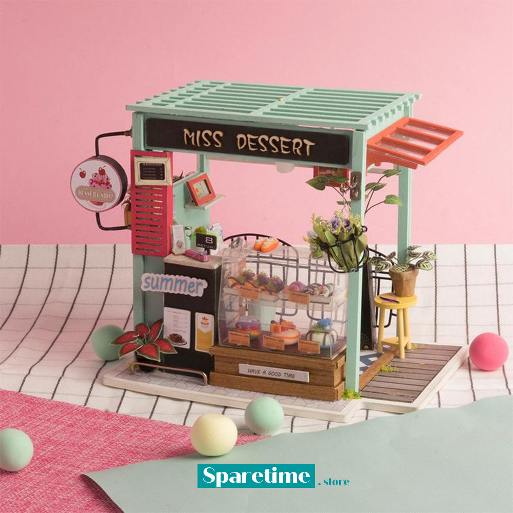 Rolife Dessert Shop Sweets Station Miniature Dollhouse DGM06