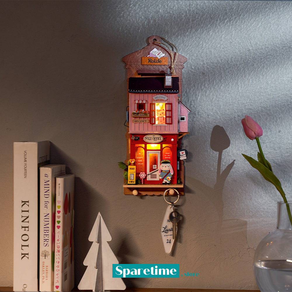 Rolife Love Post Office DIY Wall Hanging Miniature House Kit DS021
