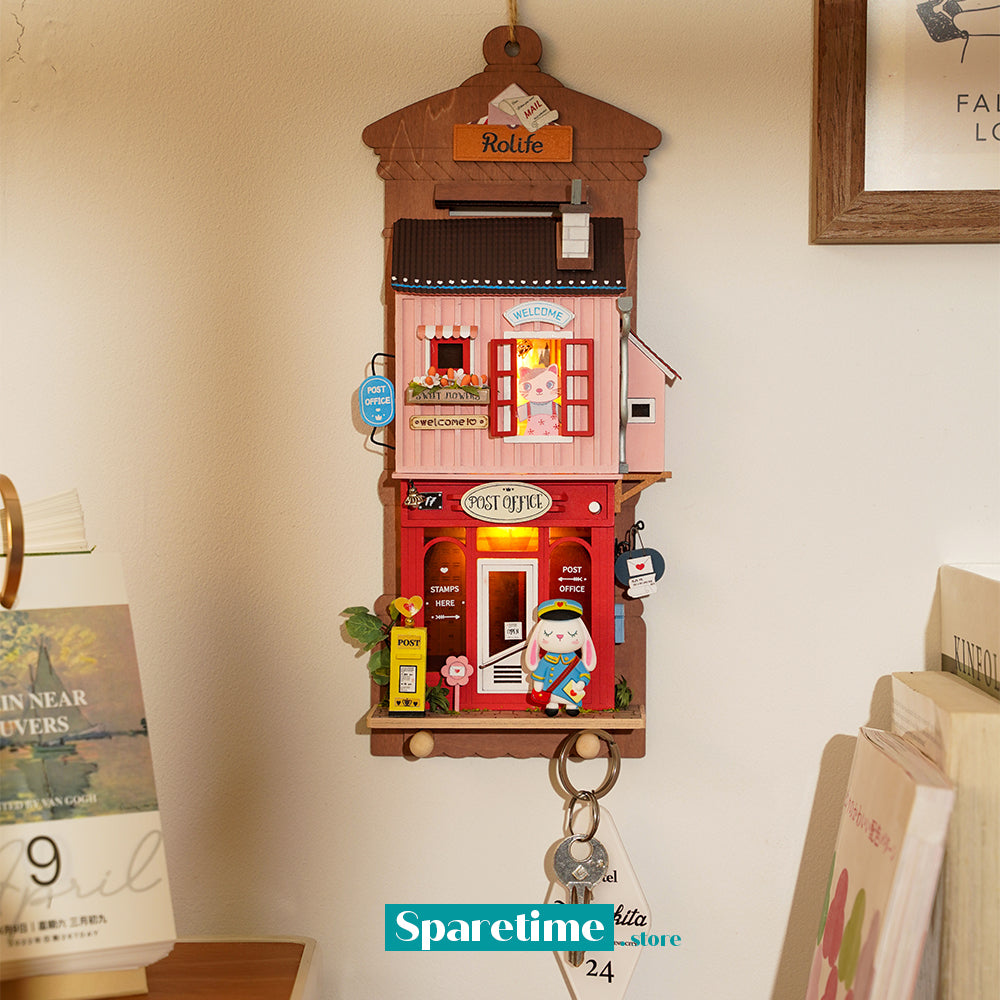 Rolife Love Post Office DIY Wall Hanging Miniature House Kit DS021