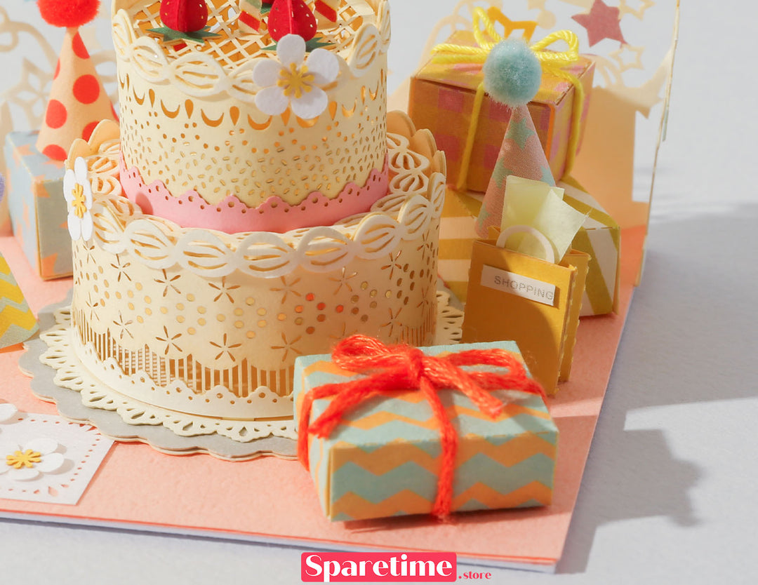 Good Times landscape / Birthday Cake paper craft 3d puzzles diy