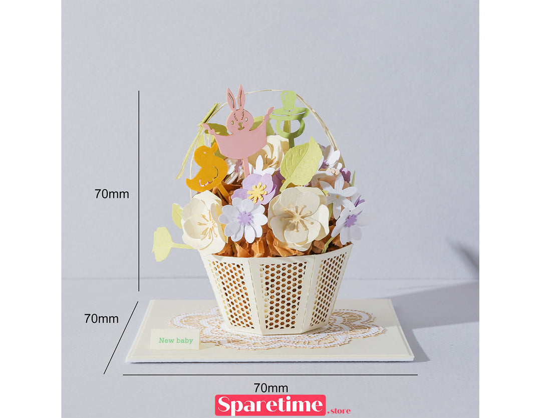 Good Times landscape / Flower Baskets 3d paper craft puzzle DIY
