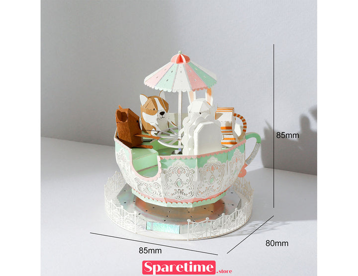 Good Times landscape / Teacups 3d paper craft diy