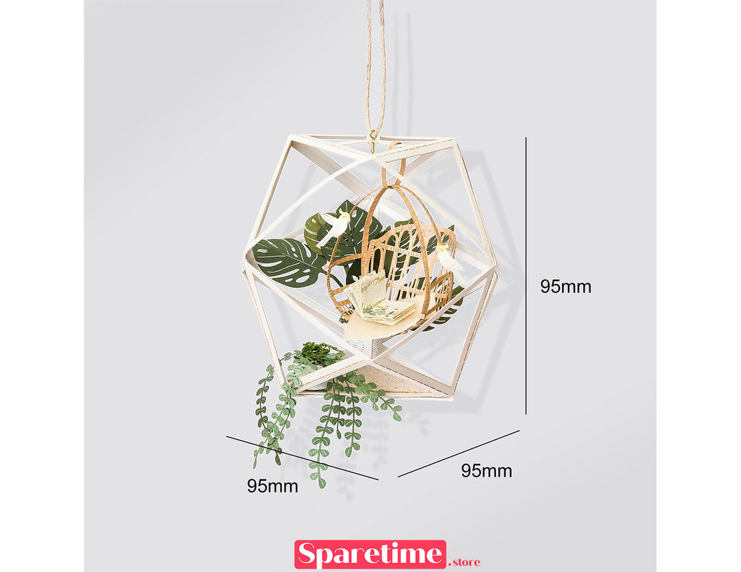 Paper Ornament DIY Kit / Ceriman, Swing Chair &Parrots jeancard 3d paper craft puzzle diy