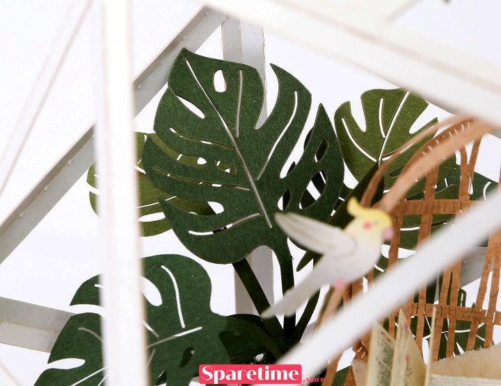 Paper Ornament DIY Kit / Ceriman, Swing Chair &Parrots jeancard 3d paper craft puzzle diy