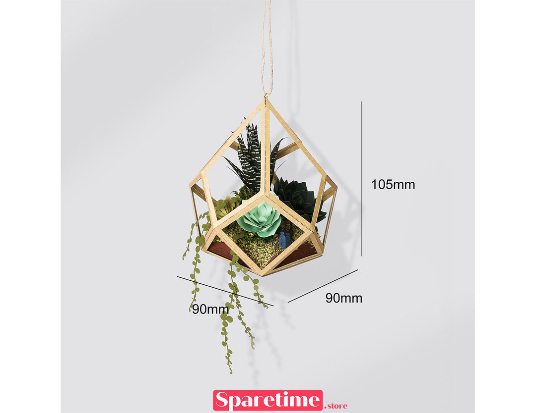 Paper Ornament DIY Kit / Succulent & Beetle jeancard 3d paper craft puzzle diy