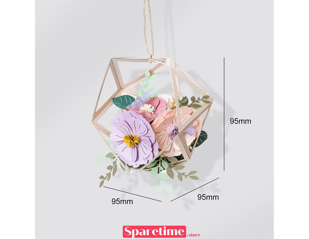 Paper Ornament DIY Kit / Flowers & Butterfly jeancard 3d paper craft puzzles diy