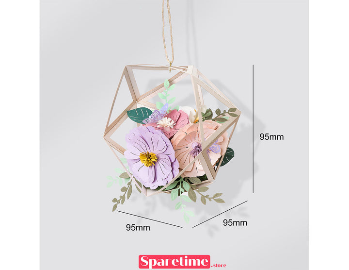 Paper Ornament DIY Kit / Flowers & Butterfly jeancard 3d paper craft puzzles diy