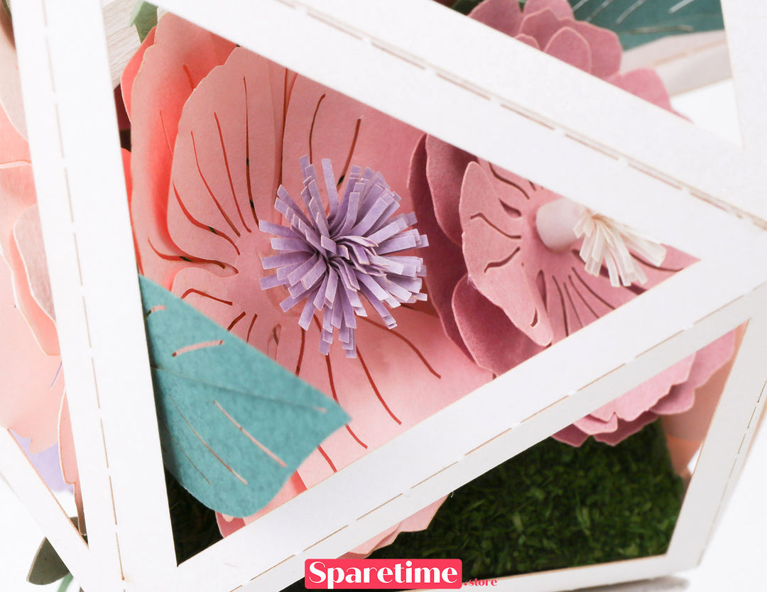 Paper Ornament DIY Kit / Flowers & Butterfly jeancard 3d paper craft puzzles diy