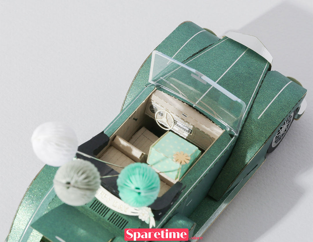 Retro car DIY kit / classic car jeancard 3d paper craft puzzle diy