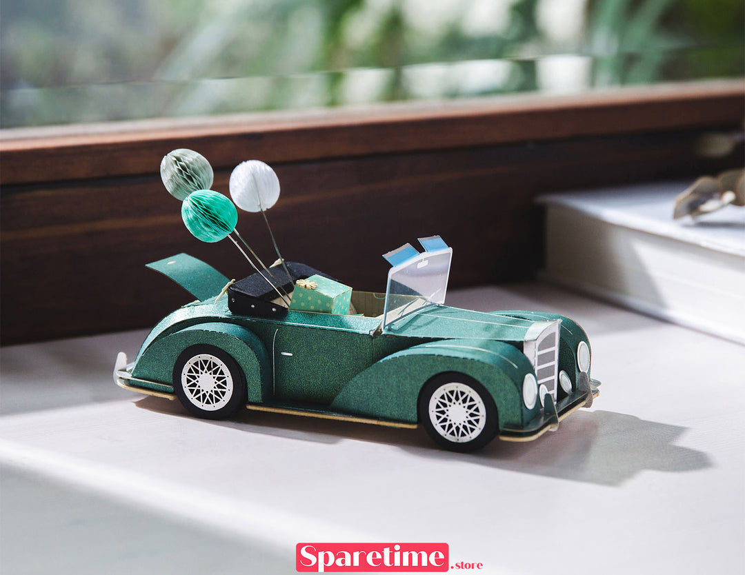 Retro car DIY kit / classic car jeancard 3d paper craft puzzle diy