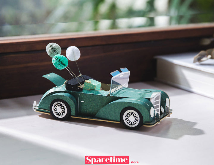 Retro car DIY kit / classic car jeancard 3d paper craft puzzle diy
