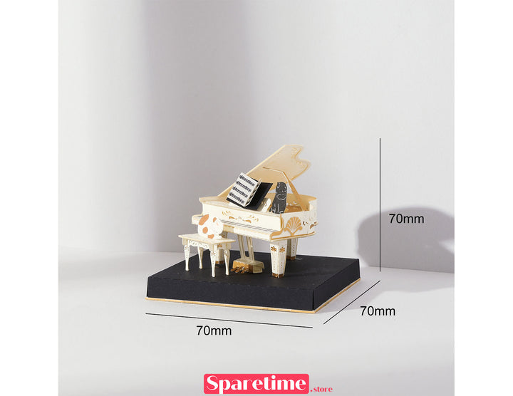 Vintage DIY Kit / Piano jeancard 3d paper craft puzzle diy