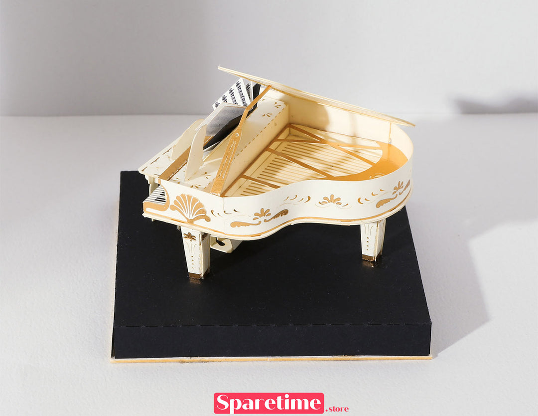 Vintage DIY Kit / Piano jeancard 3d paper craft puzzle diy