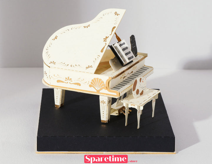 Vintage DIY Kit / Piano jeancard 3d paper craft puzzle diy