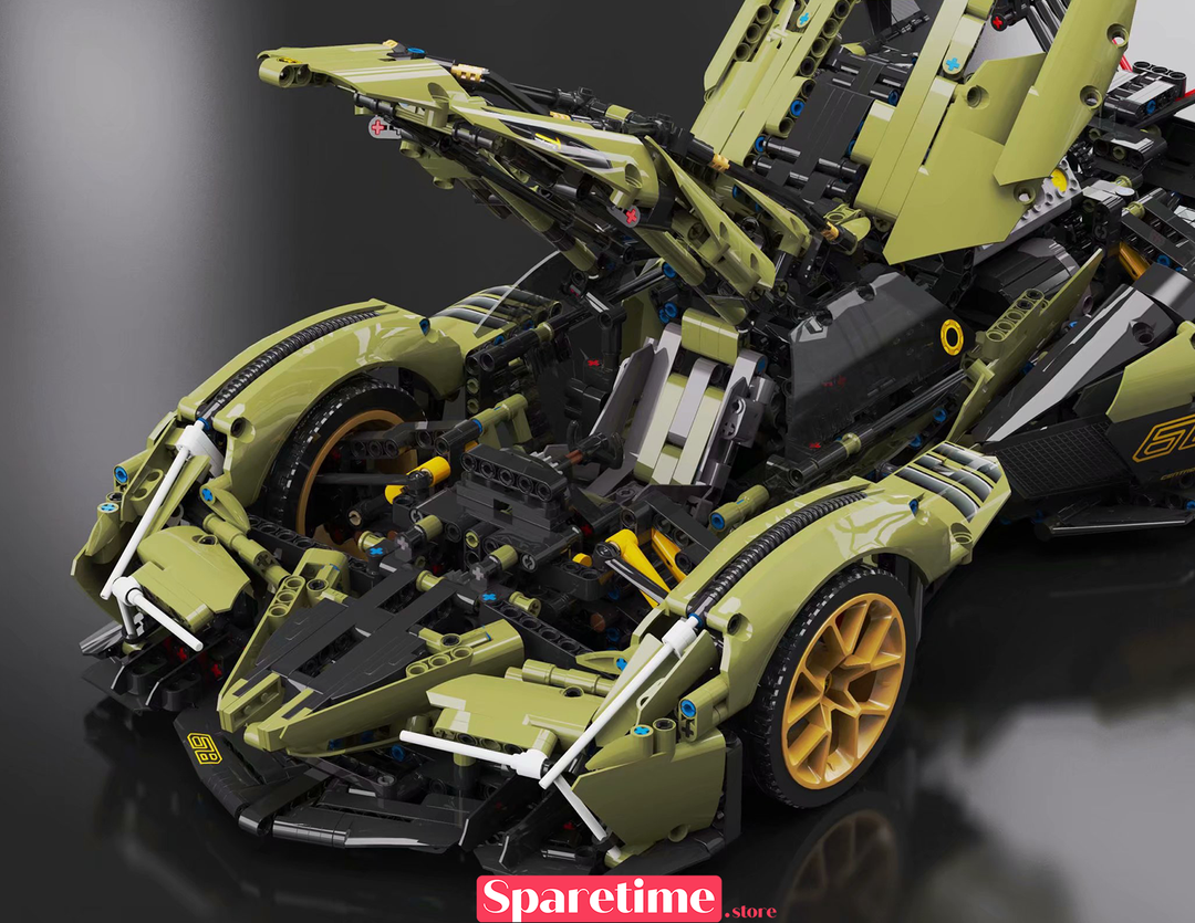 Lamborghini V12 Concept Car (2527 Pieces) with motor Remote Control Building Block Toy Set