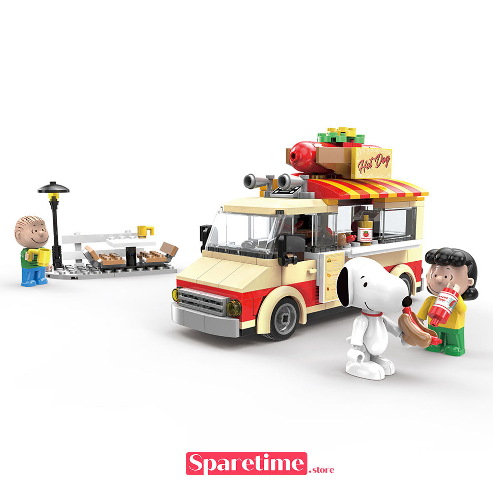 Peanuts Snoopy Hot Dog Cart Bricks Set linoos LN8009