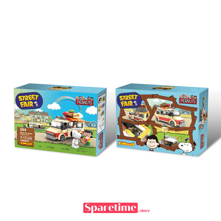 Peanuts Snoopy Hot Dog Cart Bricks Set linoos LN8009