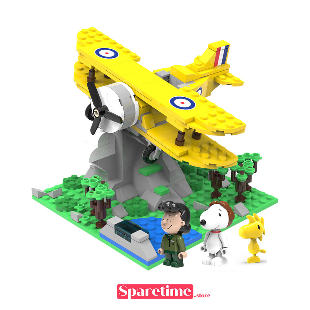 Peanuts Snoopy Airplane Bricks Set linoos LN8032