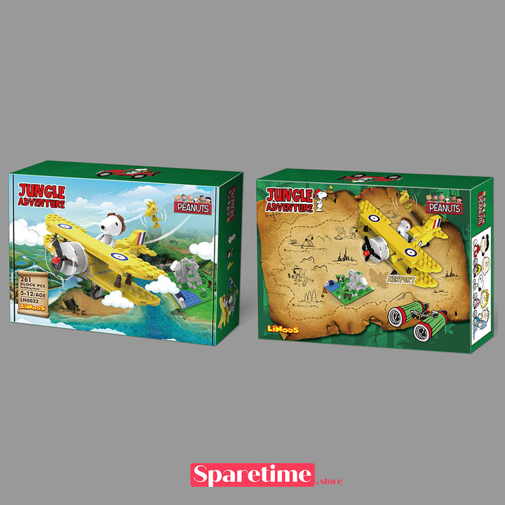 Peanuts Snoopy Airplane Bricks Set linoos LN8032