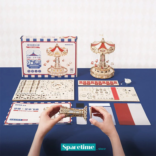 ROKR Swing Ride DIY Music Box 3D Wooden Puzzle EA02