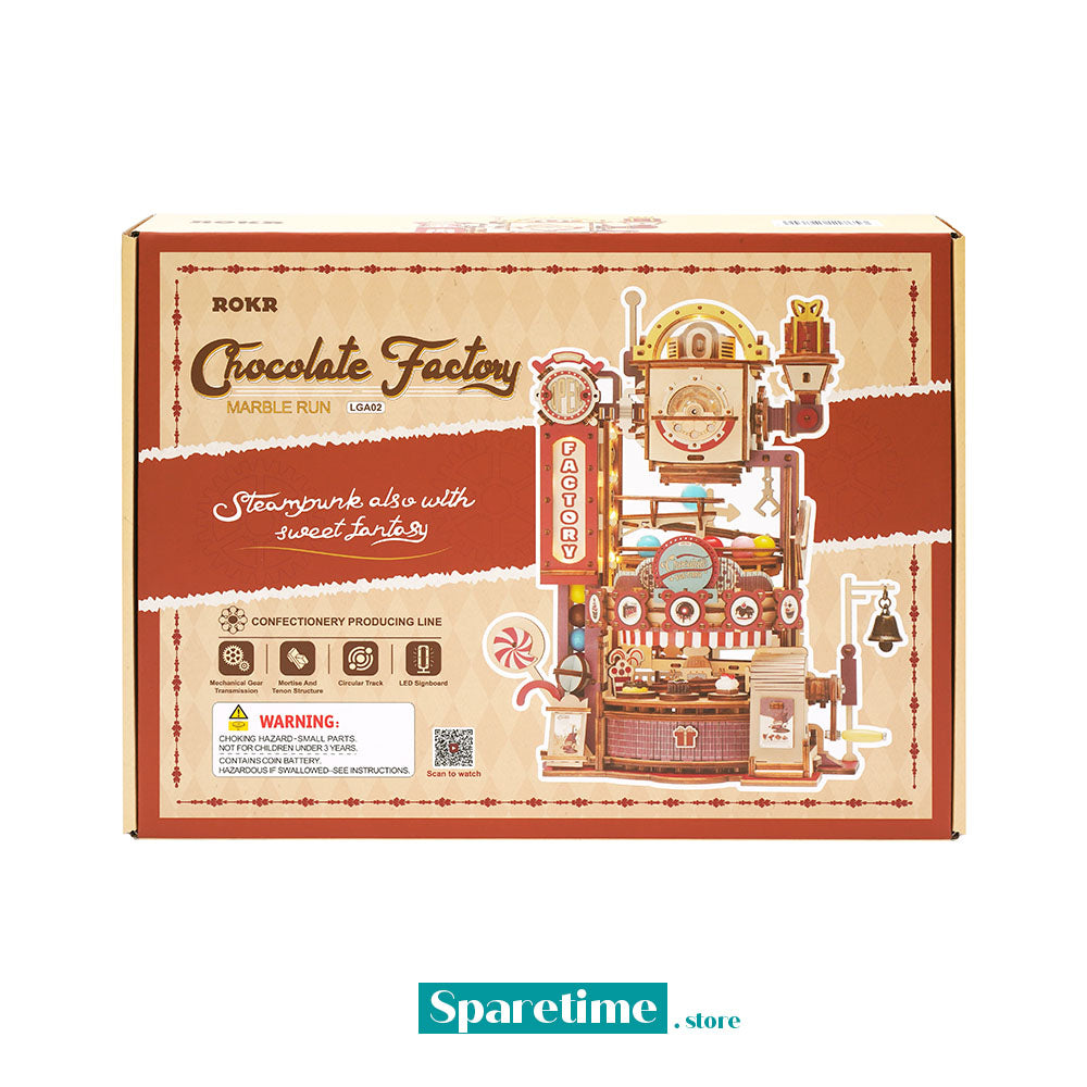 ROKR Chocolate Factory Marble Run 3D Wooden Puzzle LGA02